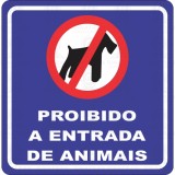 Proibido a entrada de animais